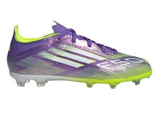 Adidas F50 Elite FG Soccer Cleats Purple Lucid Lemon Size 2.5 JH7714 Youth Kids