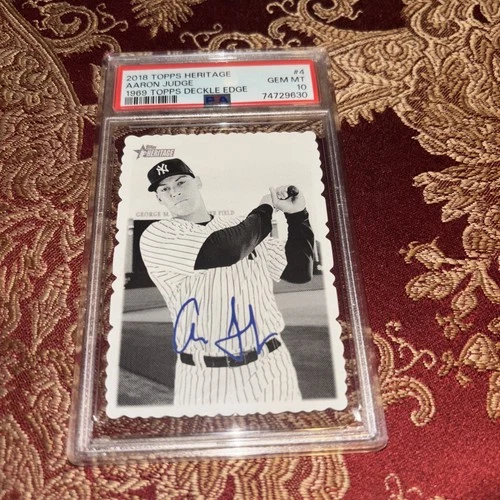 2018 Topps Heritage - 1969 Topps Deckle Edge Aaron Judge #4 PSA 10