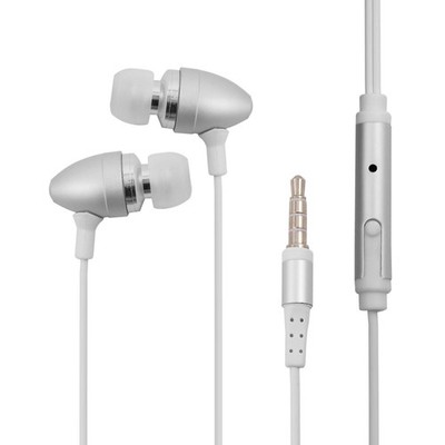 3.5mm Stereo In-Ear Earphones Headphones Headsets Earbuds White 1.35M Long