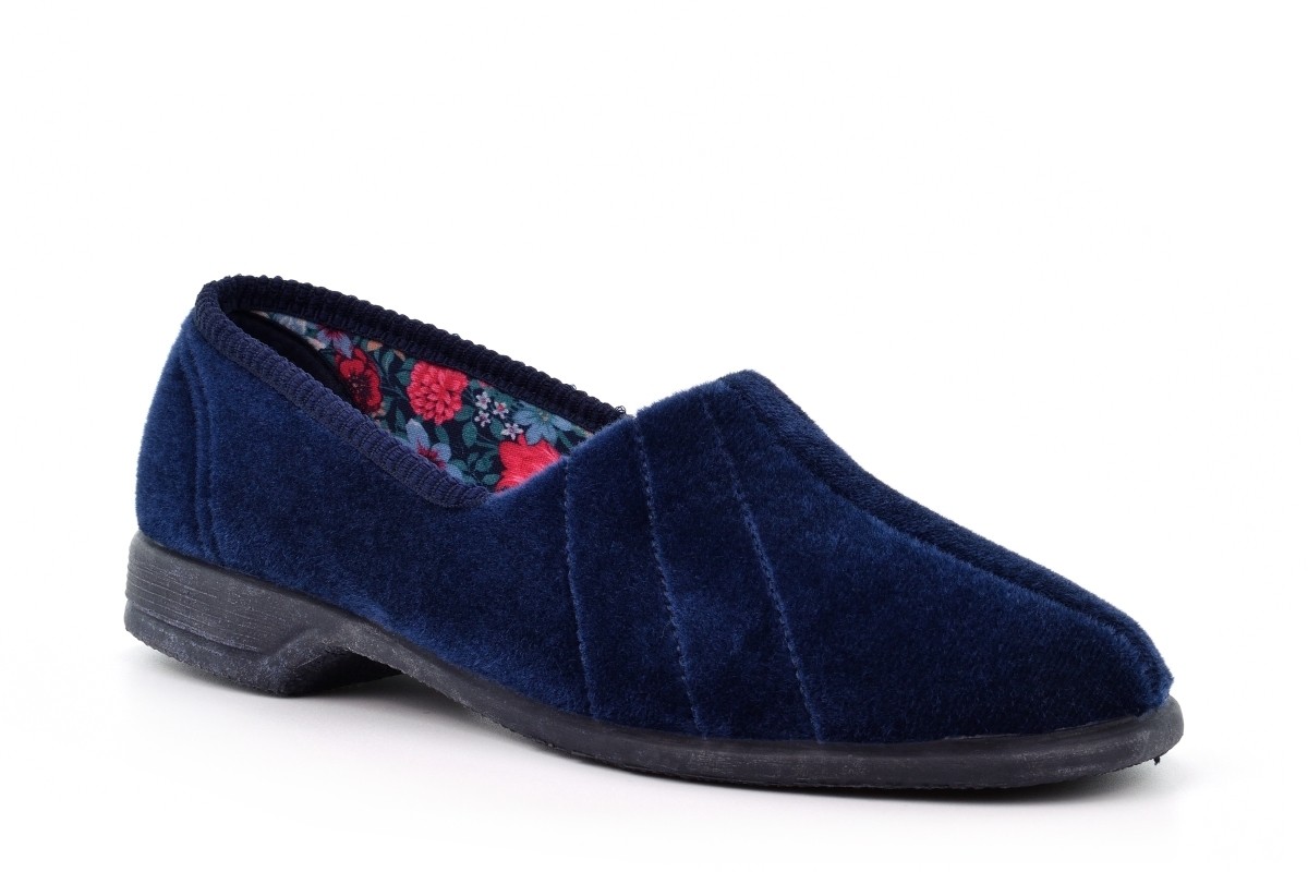 SAOLA Ciabatte da donna moquette ciabatte da donna tacco basso ciabatte suola in gomma blu navy