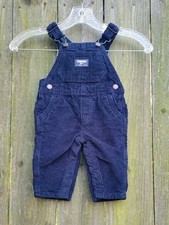 OshKosh B  Gosh Infant Overalls Size 6 Mths Blue Corduroy Flannel Lined