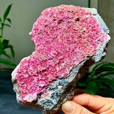 389G Natural Cobalto Calcite graininess Crystal Mineral specimen Healing-Congo