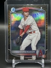 2025 Bowman Chrome GEORGE KLASSEN Gold Reptilian Refractor Angels 1st Bowman