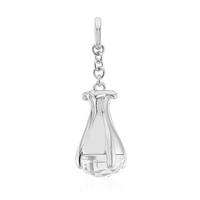 Cavill WeißEr Quarz AnhäNger 3,87Ct Ovale Schachbrett Sterlingsilber Damen