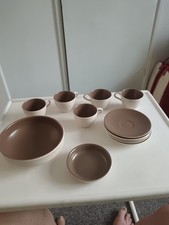 Poole Pottery Mocha Part Coffee Set And 2 Bowls