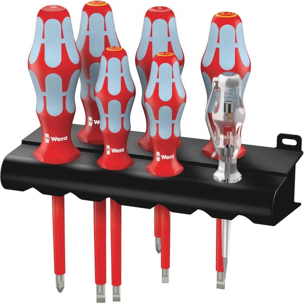 Wera 3160 I/7 Rack VDE Schraubendreher-Set 7Teilig Schlitz, Kreuzschlitz-image