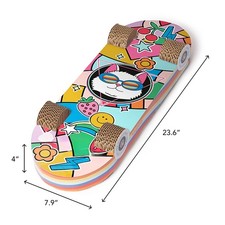 Durable Multi-Colored Skateboard Cat Scratchi...