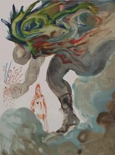 Salvador DALI: INFERNO 31, I Giganti, INCISIONE Originale, DIVINA COMMEDIA, 1960