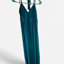 Vintage Y2K Express teal green halter dress. Women’s size small