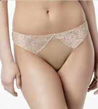 Inc International Concepts Women  s Smooth Lace Thong, Size Large