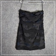 Alice Olivia Dress S Sleeveless ruffle Blend Designer Party Cocktail Dress