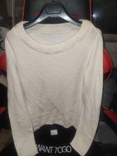 Cremeweißer Pullover Wollmischung - weicher ...