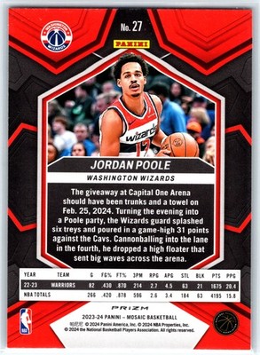 2023-24 Panini Mosaic #27 Jordan Poole Green | eBay