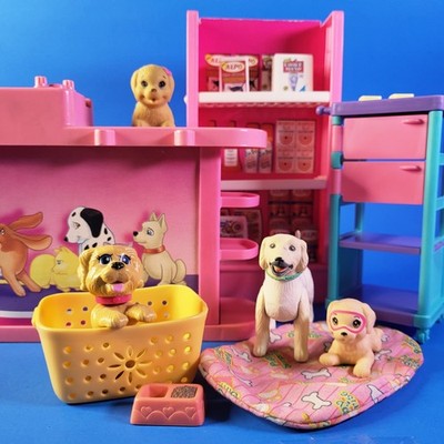 Barbie So Much To Do Pretty Pet Parlor 1994 Dog Grooming Accessories Incomplete