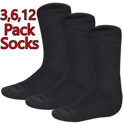 3,6,12 Paar Herren Thermo Socken schwarz Winter warm Ski Wanderschuh Erwachsene 6-11
