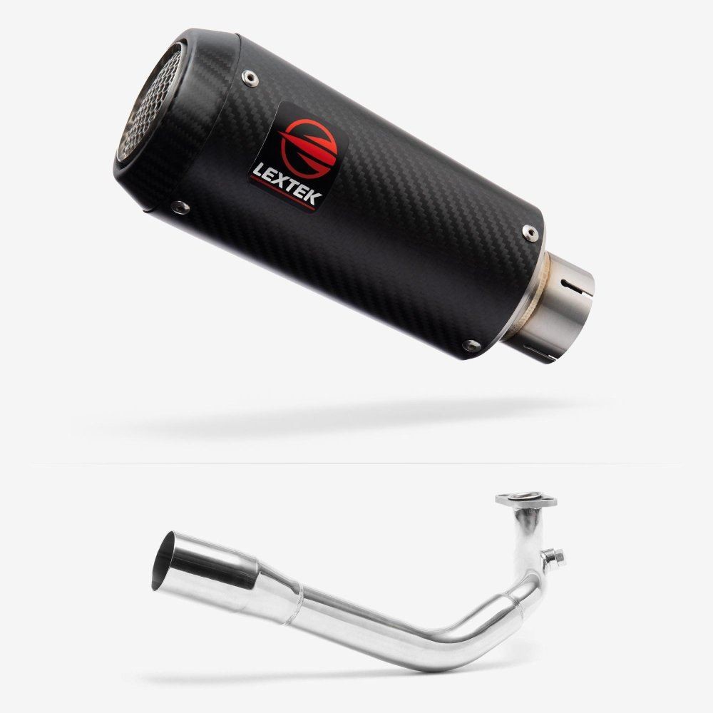 Lextek CP9C Full Carbon Exhaust System 180mm for Lexmoto Titan 125