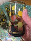 Set Of 4 Vtg Brown Yellow Polka Dot Drinking Glasses/ Tumblers/Highball Beverage — photo 3
