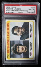 1978 Topps Walter Payton PSA 8  77 Rushing Leaders #333 Mark Van Eeghen 