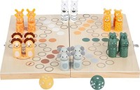 "Small Foot Ludo \"Safari\" Holzspiel 6 Spieler Tiermotive Klappbar Ab 4"