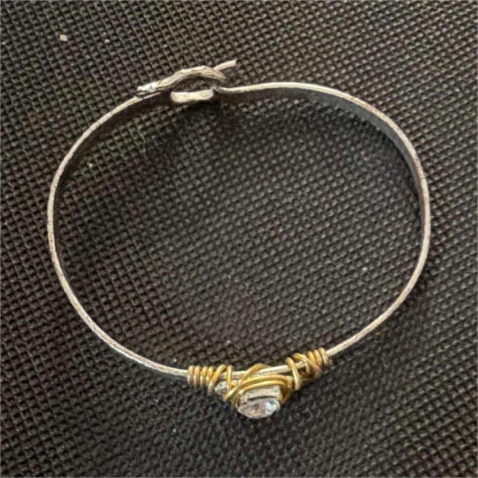 Handcrafted Wire Wrapped Copper Bangle Bracelet S… - image 1