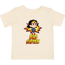 Inktastic Big Sister Superhero Baby T-Shirt Super Sis Comic Book Girl Infant