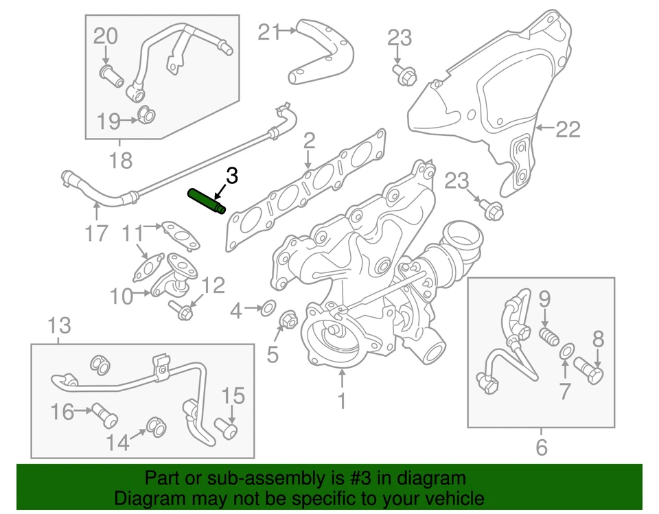 Taco turbocompresor Land Rover Range Rover RR Sport LR2 Evoque 2,0 L genuino Foto 3 de 3