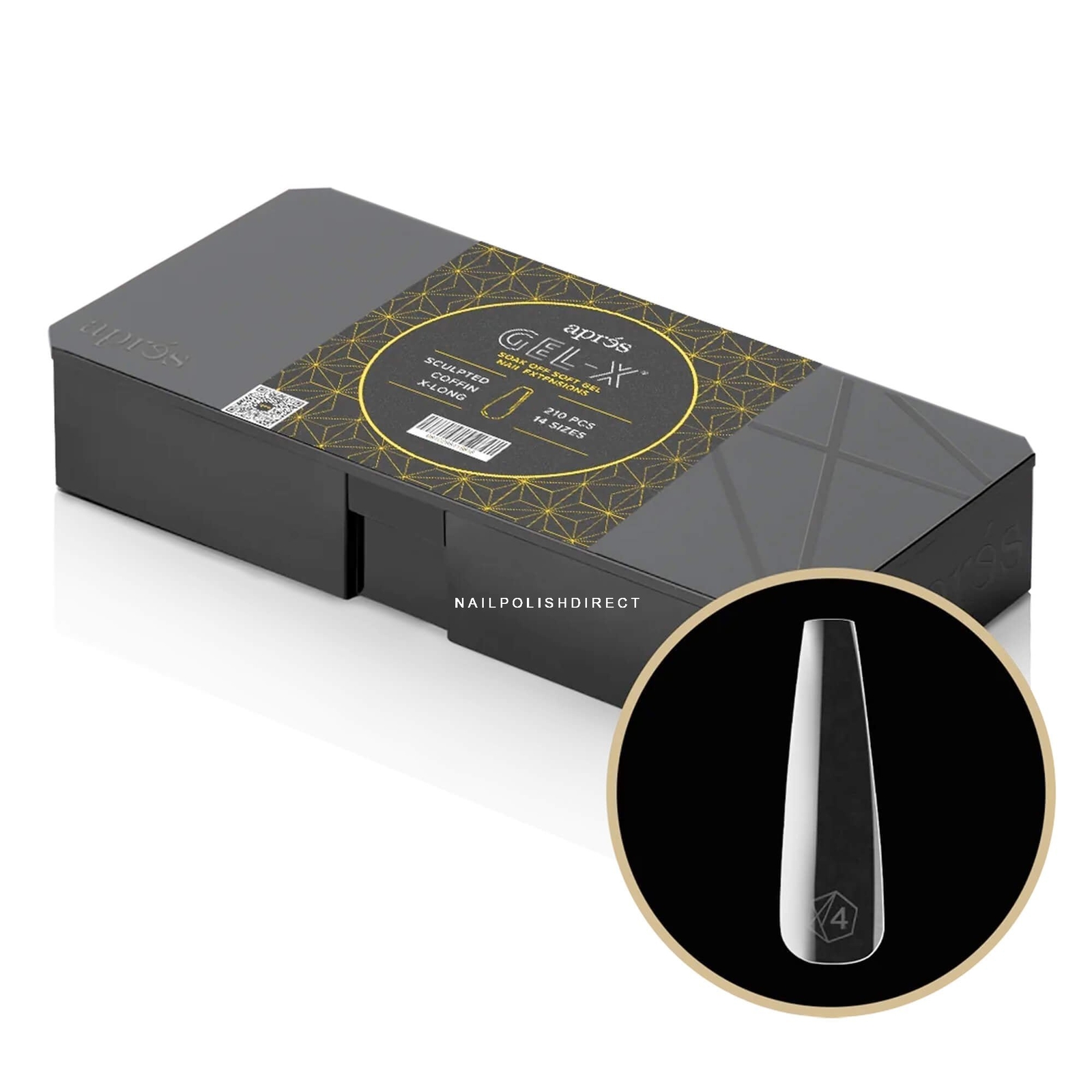 Aprés Gel-X Box Of Tips - Sculpted Extra Long Coffin