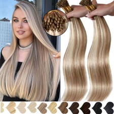 100G I-Tip Stick 100 Remy Human Hair Extensions Pre Bonded Keratin Fusion Thick