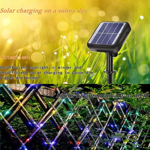 Solar LED Tube String Lights Outdoor Waterproof Garden Decor for Garden Party - Picture 12 of 34