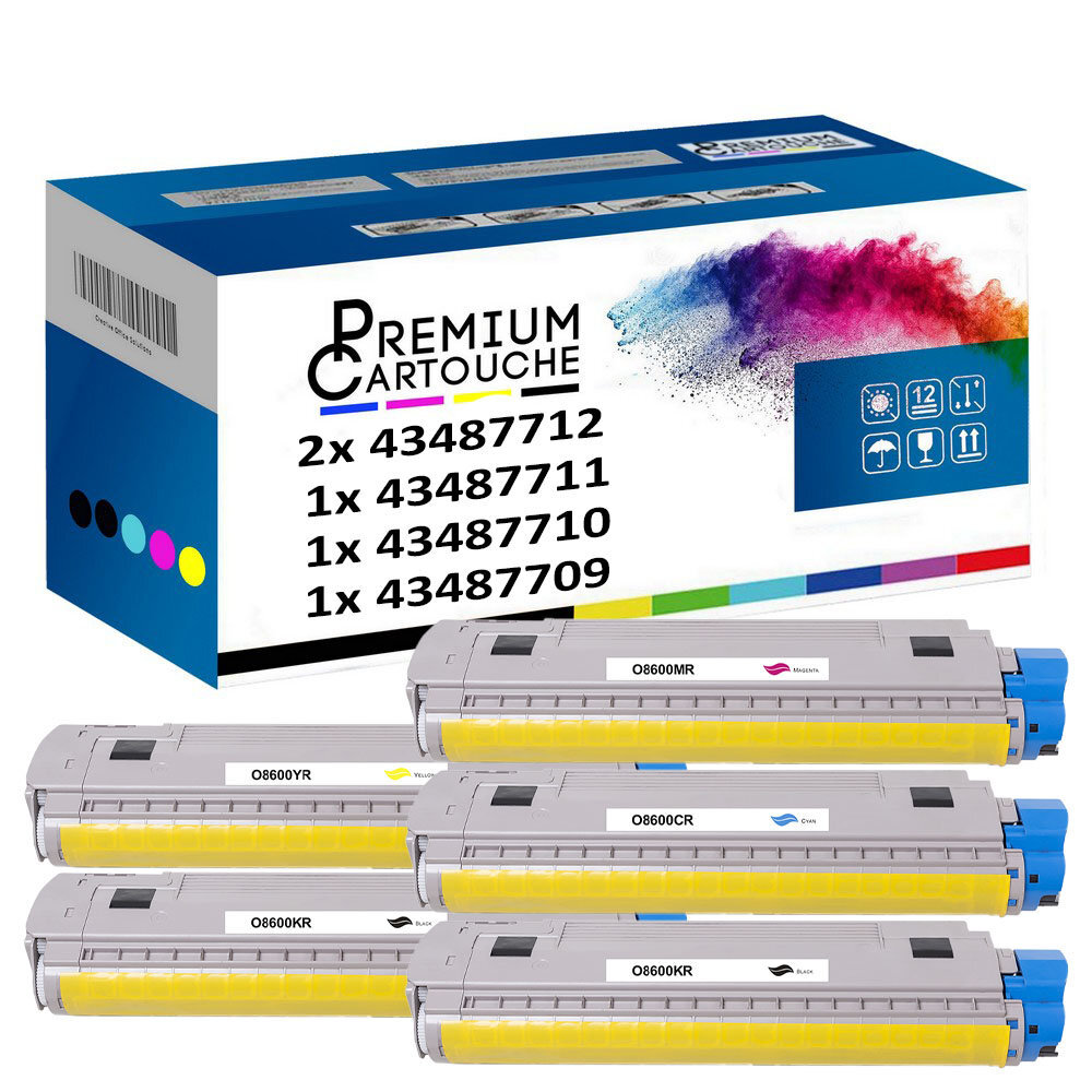 Toner couleur 42918915 cyan compatible avec les imprimantes laser OKI