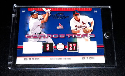 Albert Pujols  Scott Rolen 2003 Playoff Connections Game Used Base /400 HOF
