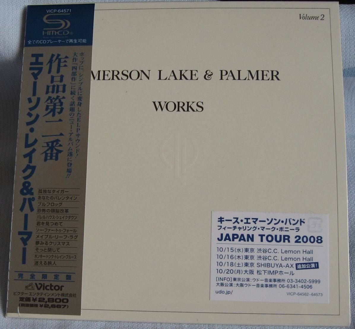 Emerson, Lake & Palmer - Works Volume 2 (1977) / JAPAN MINI LP SHM-CD NEW VOL II