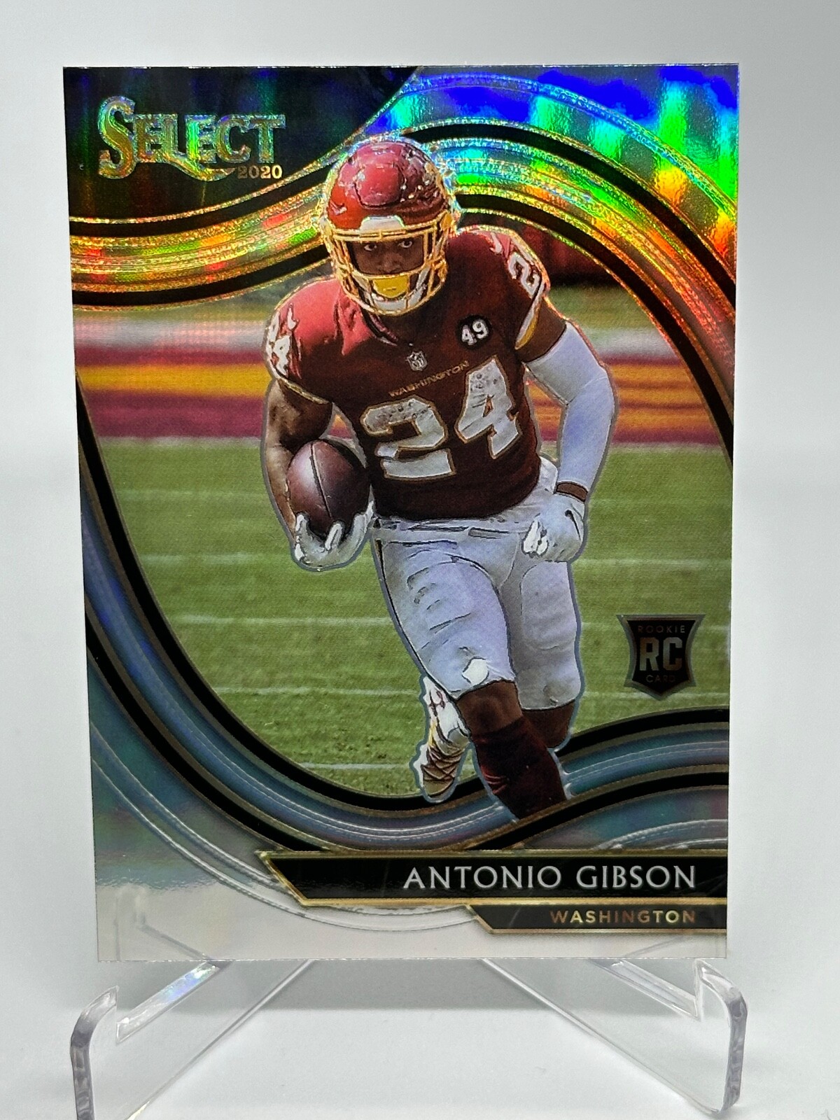 2020 Panini Select #372 Antonio Gibson Rookie Field Level Silver Commanders