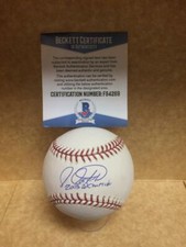 LUIS CASTILLO 2003 WS CHAMPION SIGNED M.L. BASEBALL BECKETT F94269