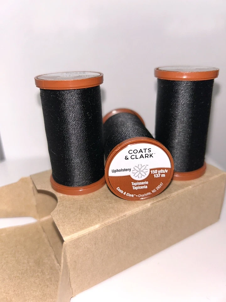 (3 Pack) COATS & CLARK Extra Strong Upholstery Thread 150-Yard Black S964-0900 - Image 3 of 4