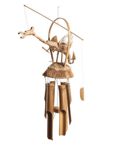 Bamboo Windchime With Dragon Ebay