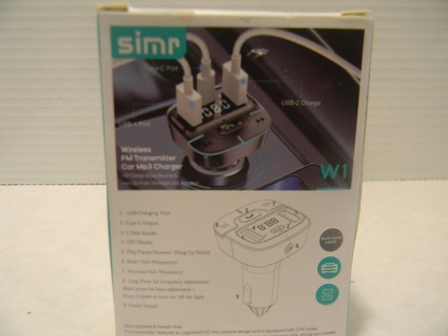 SIMP CAR MP3 PLAYER WIRELESS FM TRANSMITTER MODEL W1 *NIB* - Picture 7 of 9