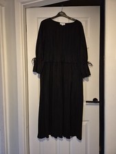 The White Company Black Pleated Dress Size 14