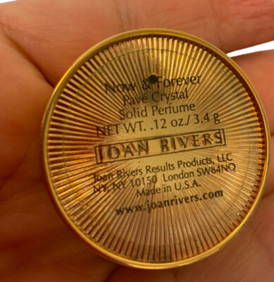 RARE Joan Rivers Now Forever Pave Crystal Compact Solid Perfume Box EMPTY
