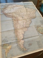 1942 Map Of SOUTH AMERICA  By NGM,  ,  26" x 37"