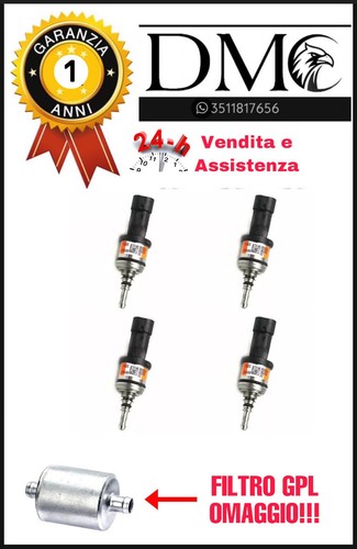 Iniettori BRC Arancio Con Connessione Seeger - Nuovo Tipo, Per Impianti GPL, Materiale Bronzo - Foto 3