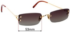 SFx Replacement Sunglass Lenses fits Cartier 3503474 - 53mm Wide