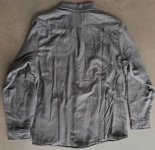 NEW! ~ EDDIE BAUER Fleece Lined Flannel Shirt Jacket, M MED Carbon Gray ~ ($115) - Imagen 4 de 13