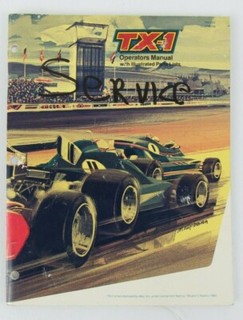 Atari TX-1 Racing Arcade Game Operators Manual w/ Illustrated Parts List