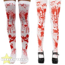 MALLAS O MEDIAS SANGRIENTAS MANCHADAS DE SANGRE HALLOWEEN DISFRAZ MUJER