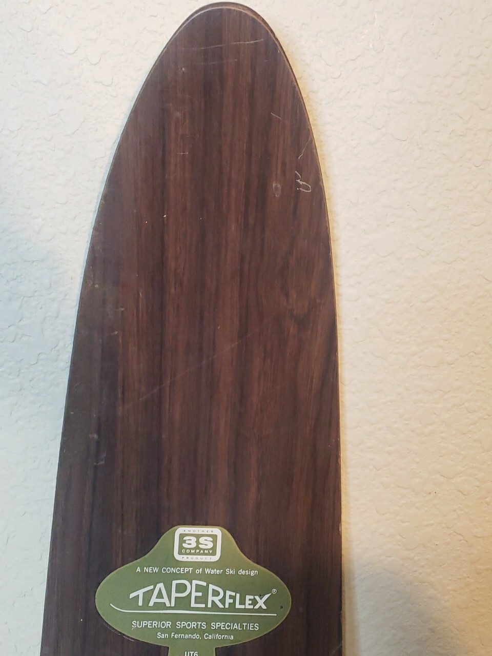 Vintage Taperflex Slalom Water Ski 66” Fiberglass Brown UT6 70s 80s eBay