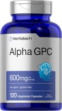 Alpha GPC 600mg | 120 Capsules | Vegetarian, Non-GMO & Gluten Free | by Horbaach