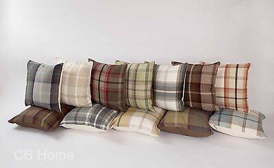TARTAN CUSHION COVERS 18 INCH MACLEOD MUSTARD YELLOW COUNTRY BALMORAL HIGHLAND *
