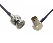 BNC Male to IEC DVB-T PAL plug Right Angle 0.5 15FT Cable HD-SDI TV AV DVB Radio