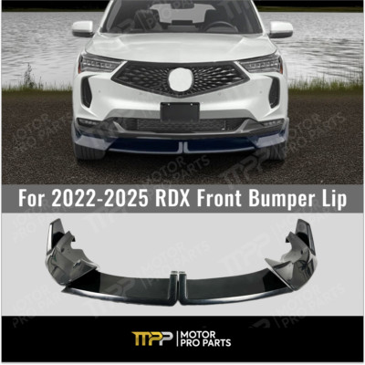 Front Bumper Lower Car Lips Splitter Body kits Black PU Fits Acura RDX 2022-2025